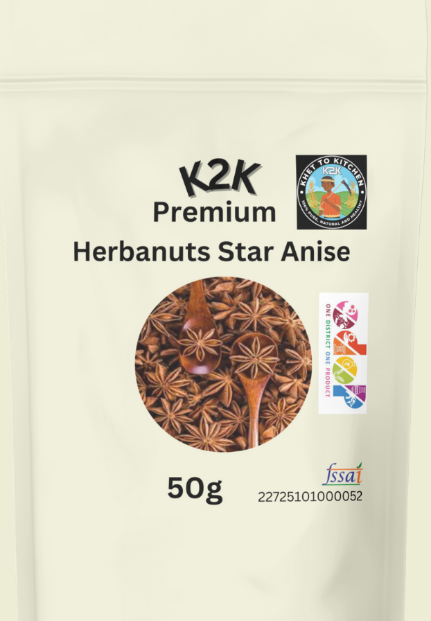 Herbanuts Star Anise Whole (Chakri Phool) 50g